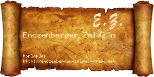 Enczenberger Zalán névjegykártya